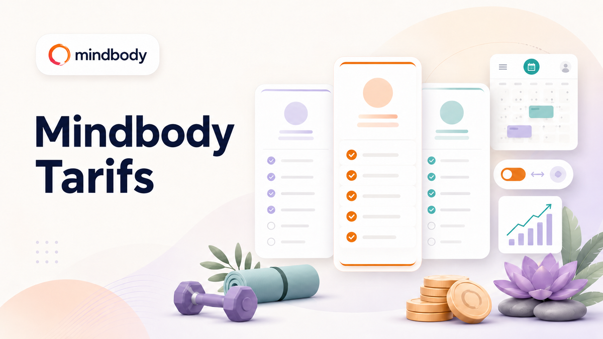 Graphique des tarifs de Mindbody avec comparaison des forfaits