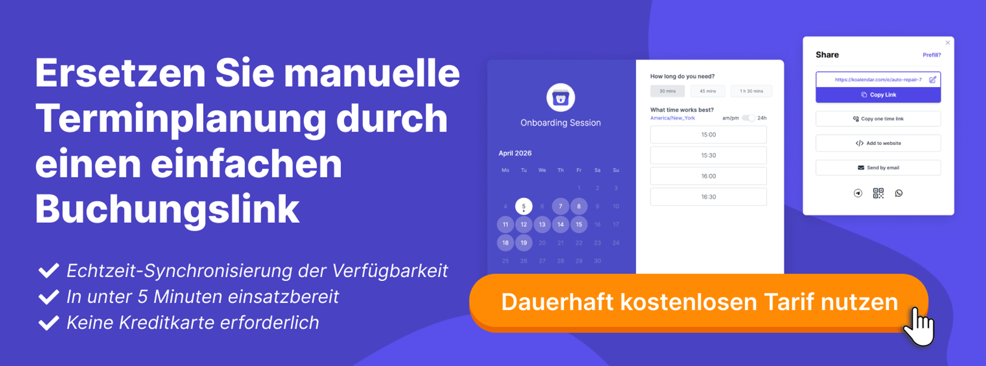Koalendar – der beste automatisierte Buchungs-Workflow