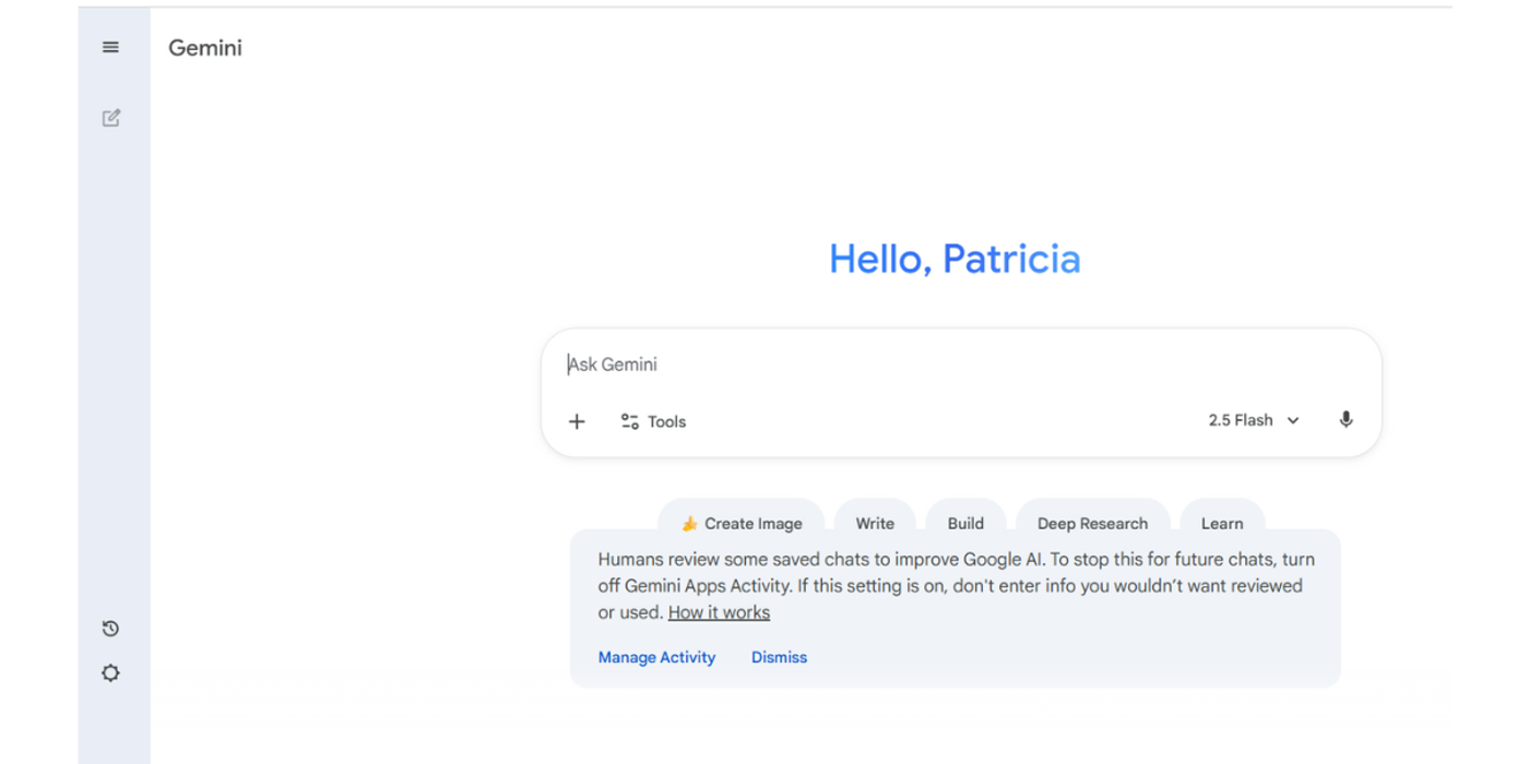 Google Gemini AI UI for teachers free teaching tool
