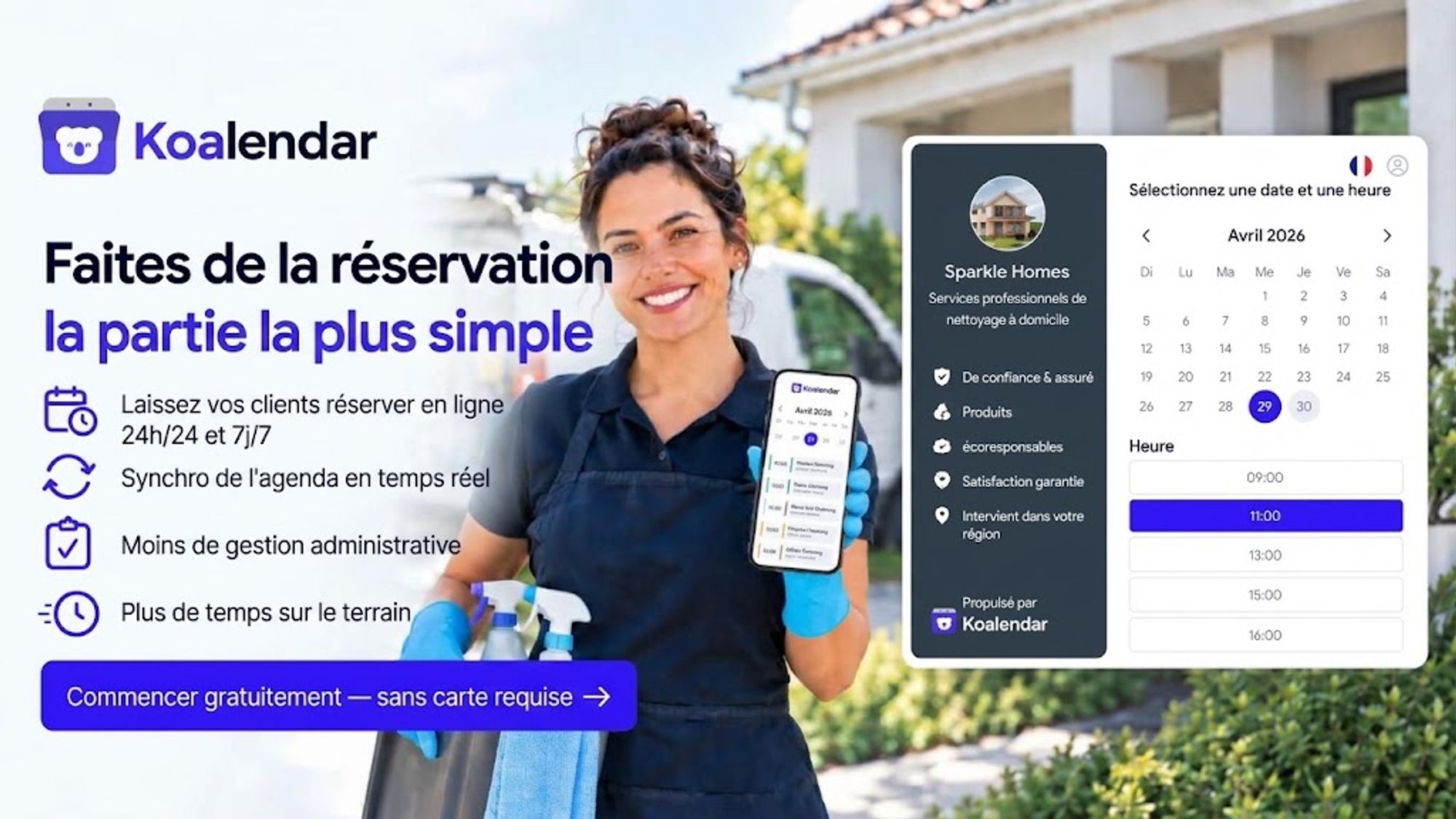 Koalendar, le logiciel pour les entreprises de services à domicile qui simplifie la réservation de prestations 