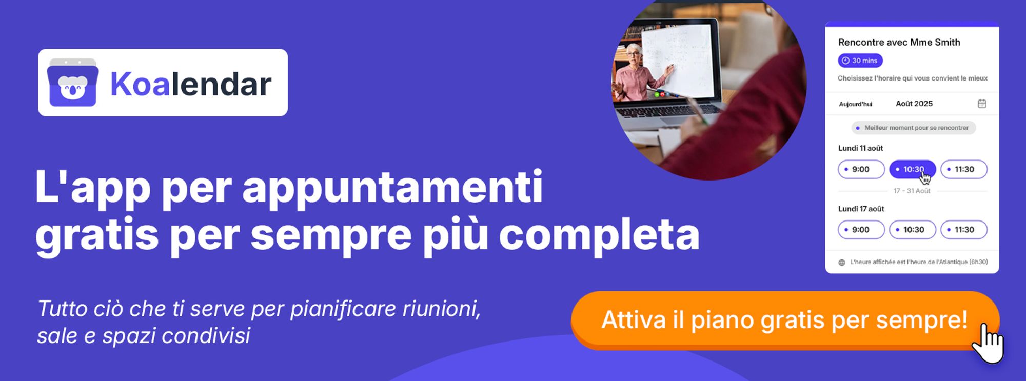 Koalendar è il software di pianificazione più generoso per i colloqui