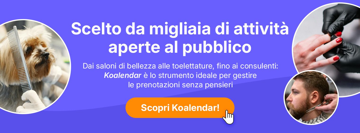 banner di Koalendar con servizi di promemoria per gli appuntamenti