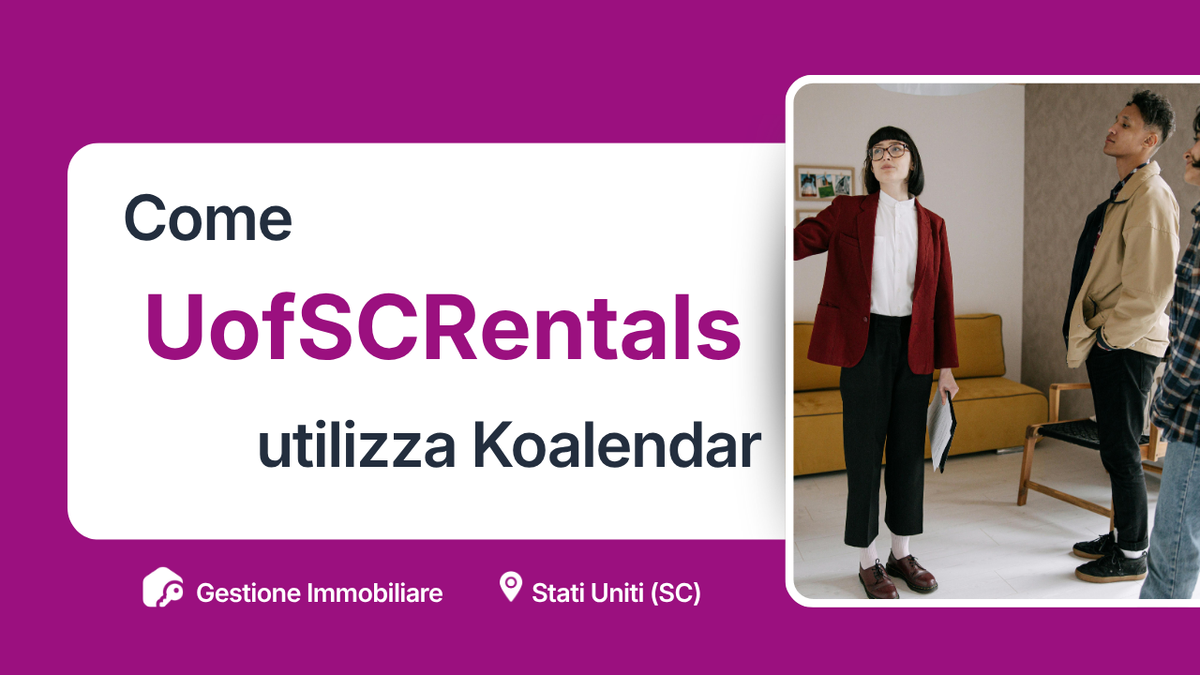 Tour della casa programmato con lo strumento di pianificazione Koalendar per i property manager