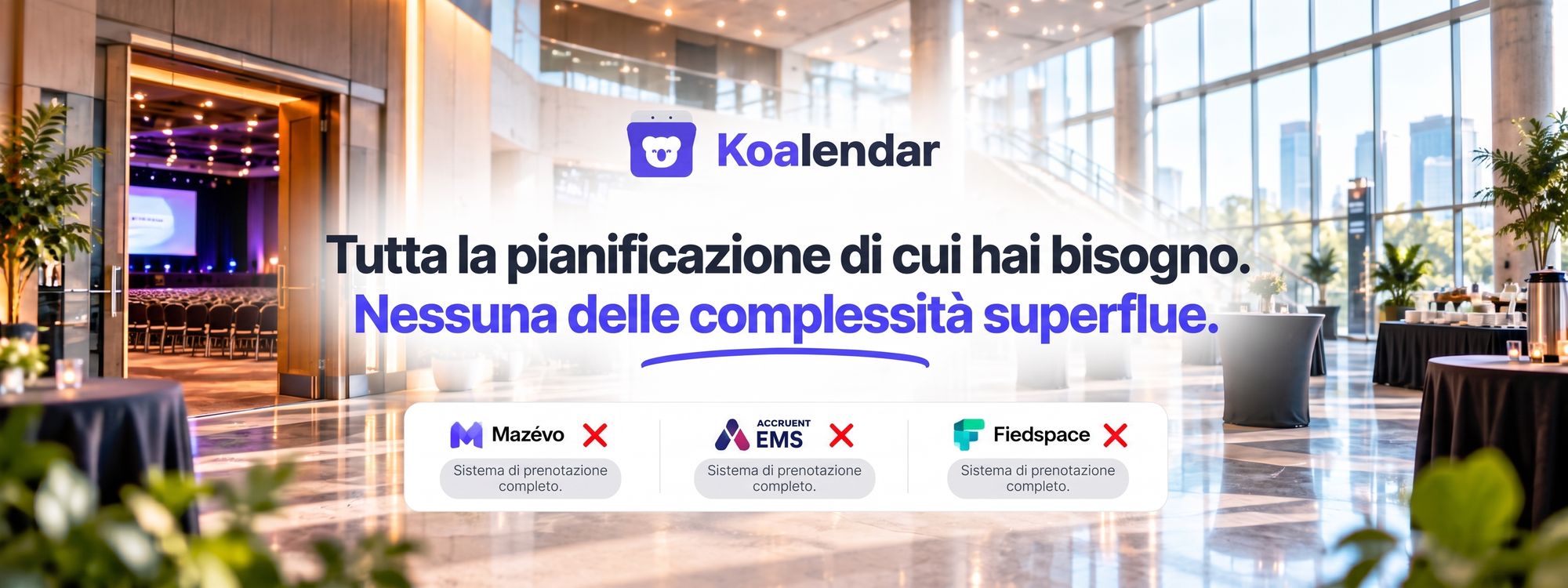 Koalendar è la soluzione più semplice per gestire le prenotazioni degli spazi 