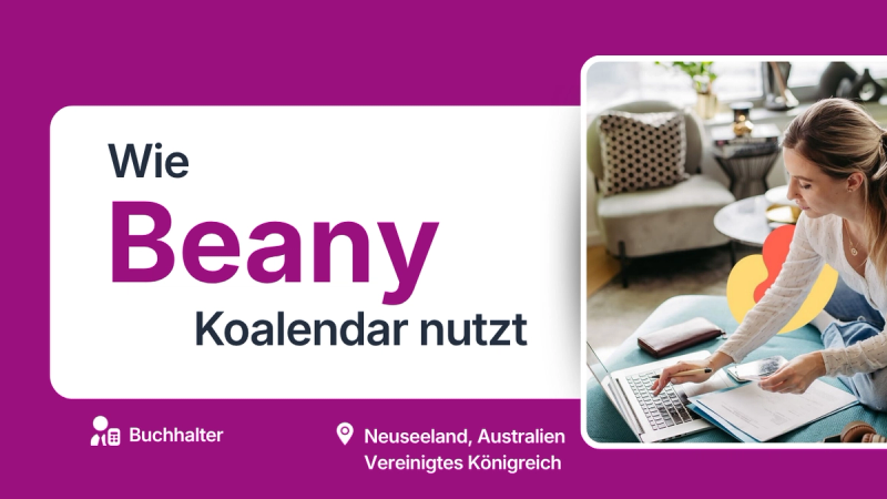 Beany-Unternehmen, das die Koalendar-Planungssoftware für Buchhaltungsfirmen nutzt, um Kundentermine zu optimieren