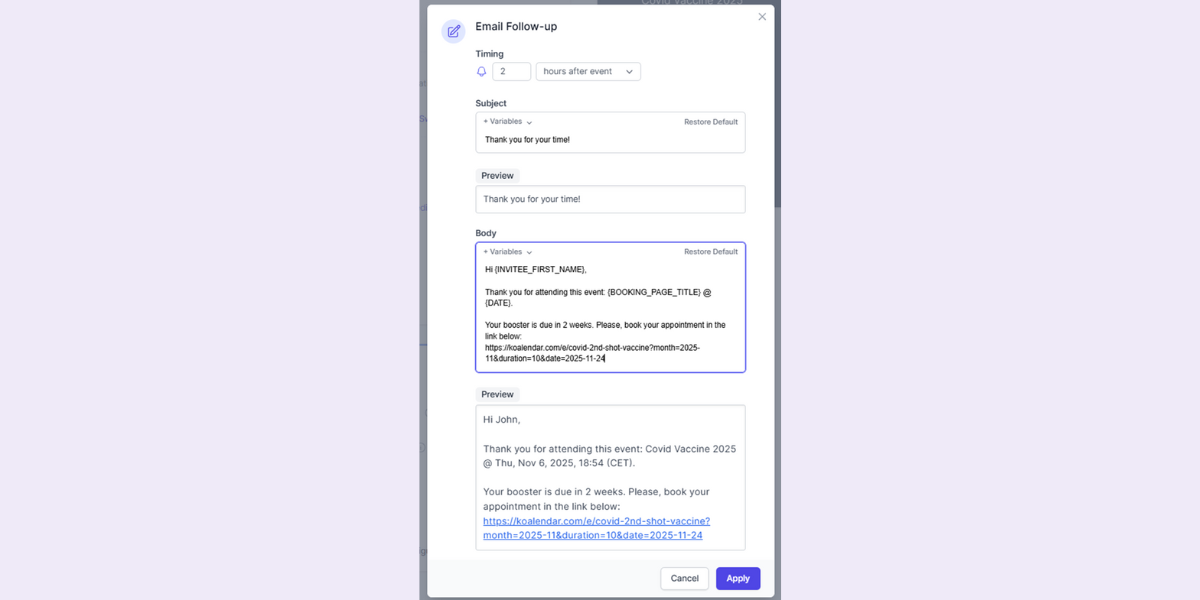 Reduce patient no-shows with Koalendar