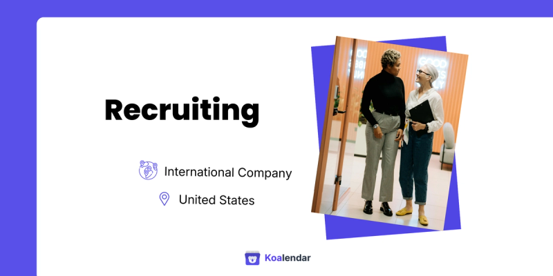 Recruiting team using koalendar scheduling tool 