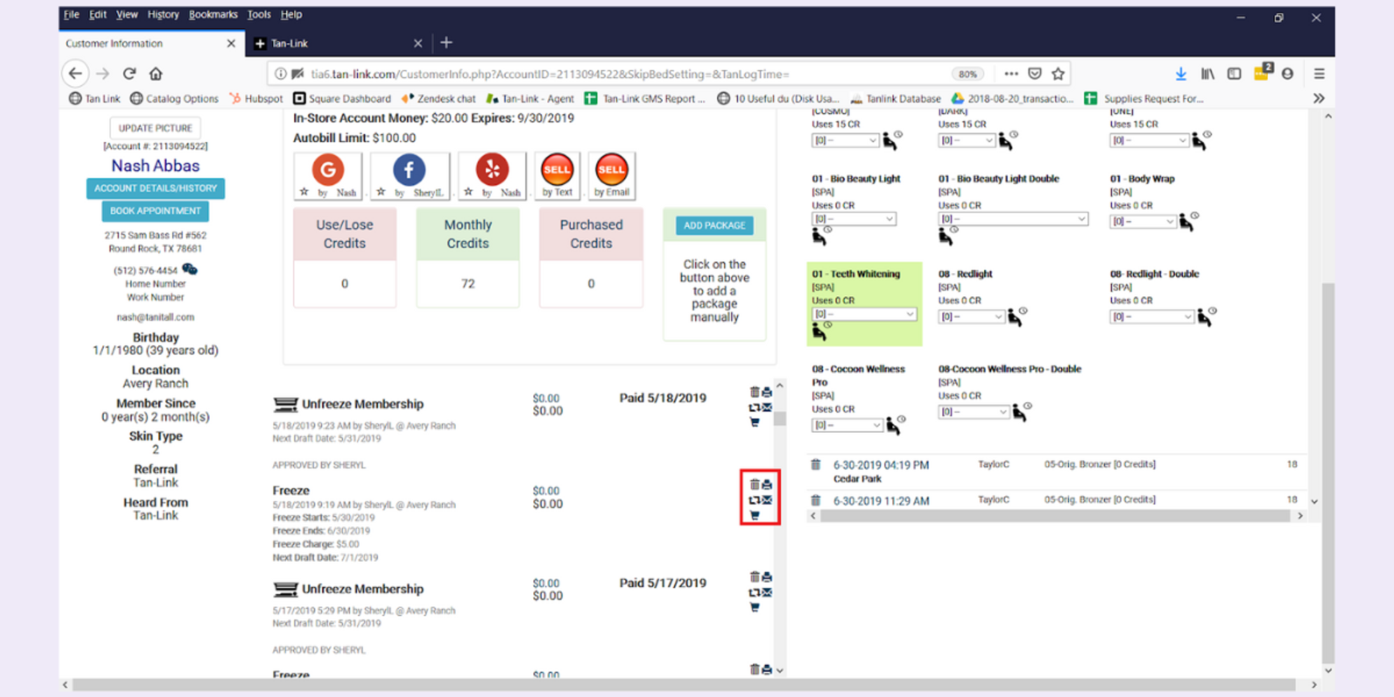 Tan-Link tanning salon appointment software
