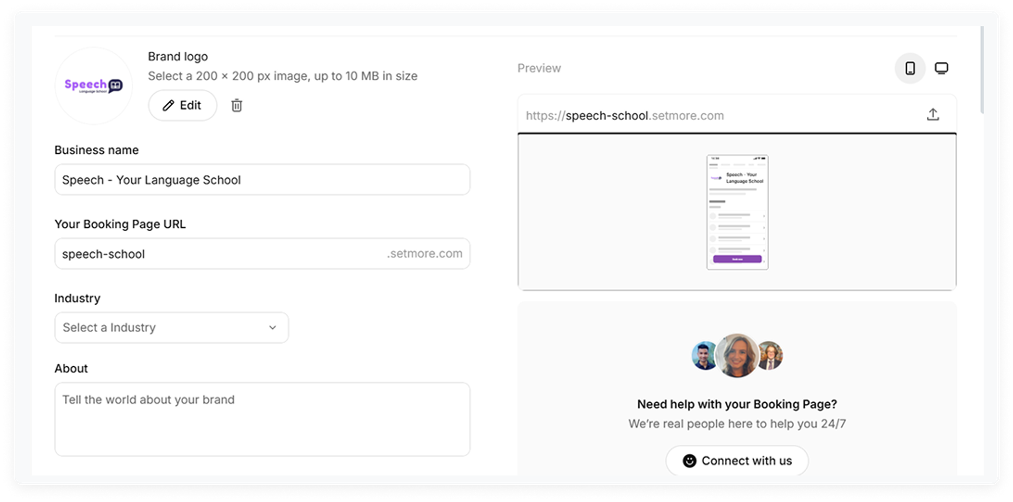 Setmore profile interface Acuity Scheduling alternative