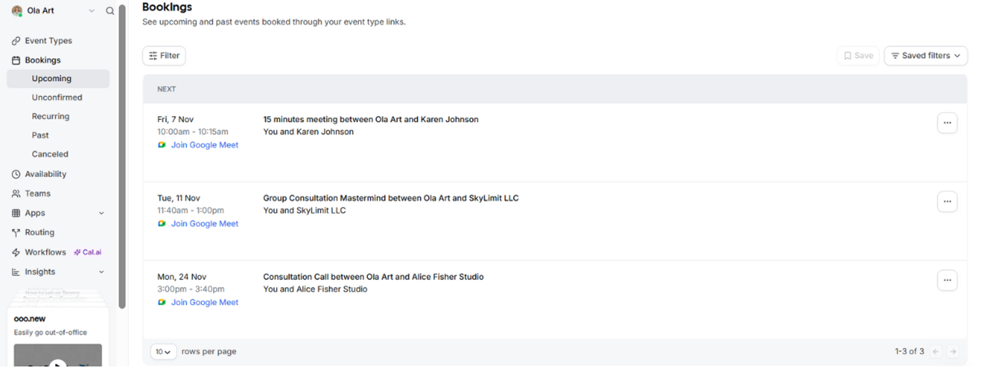 Calendly alternative Cal.com interface screenshot