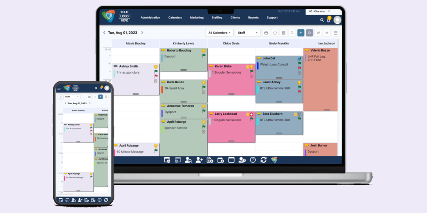 aestheticspro spa booking software