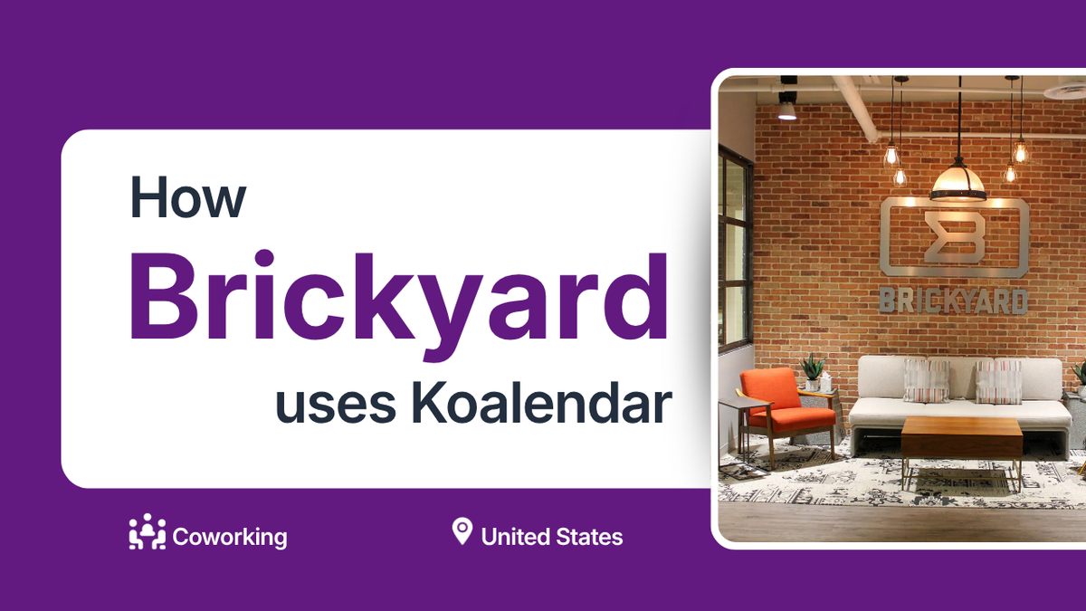 Coworking space using koalendar scheduling software for booking tours