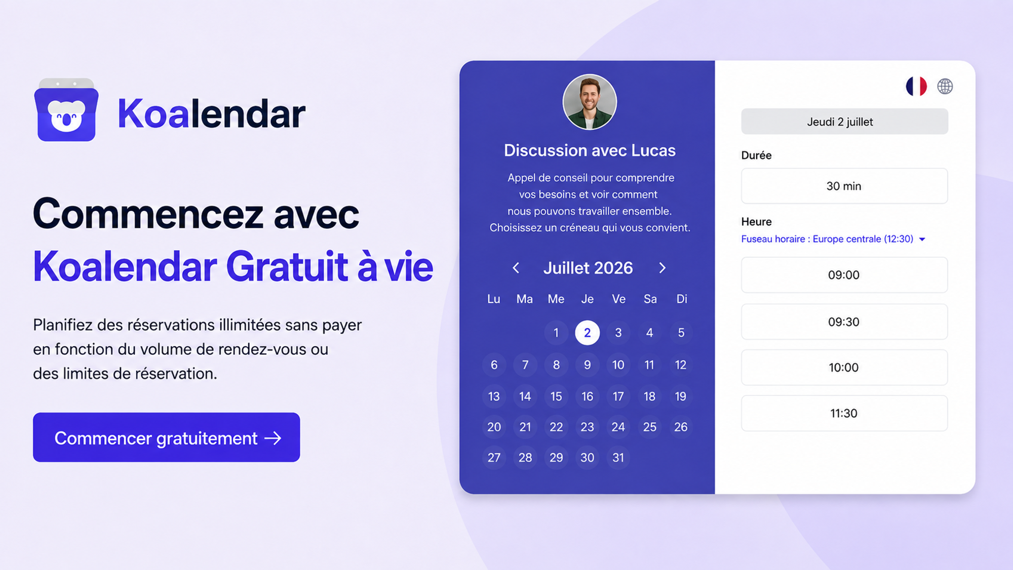 L’offre Koalendar gratuite à vie à prendre en compte lors de la comparaison du coût des logiciels de planification