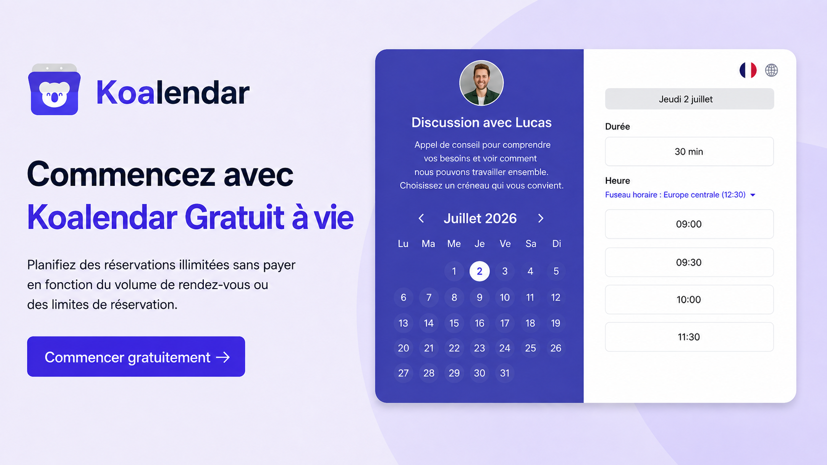 L’offre Koalendar gratuite à vie à prendre en compte lors de la comparaison du coût des logiciels de planification