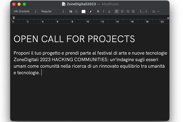 Zone Digitali 2023 - OPEN CALL image