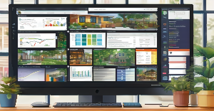 An open data portal displayed on a computer screen, featuring colorful charts and statistics.