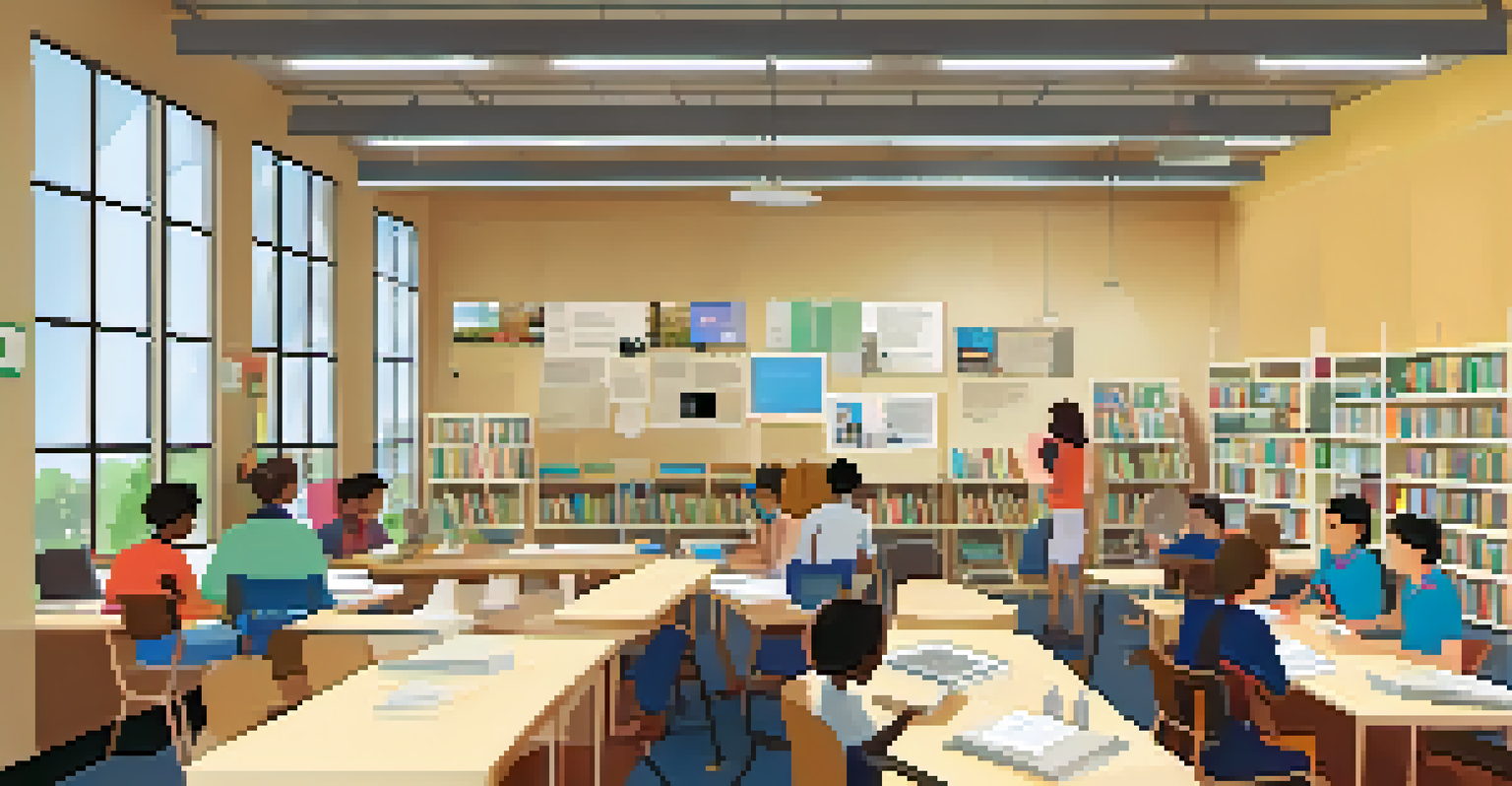 A digital literacy workshop in a library with adults learning about technology from an instructor.