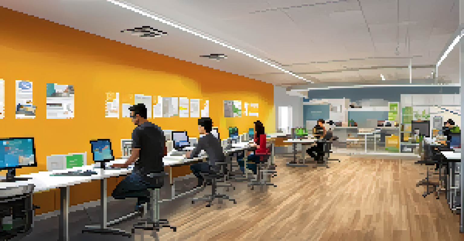 An incubator space in Redwood City where young entrepreneurs collaborate on technology projects in a bright and inspiring environment.