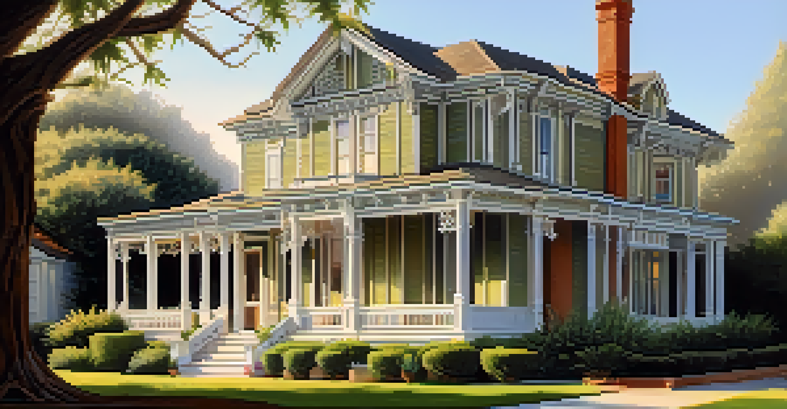 A close-up of a restored historic home in Redwood City showcasing intricate architectural details.