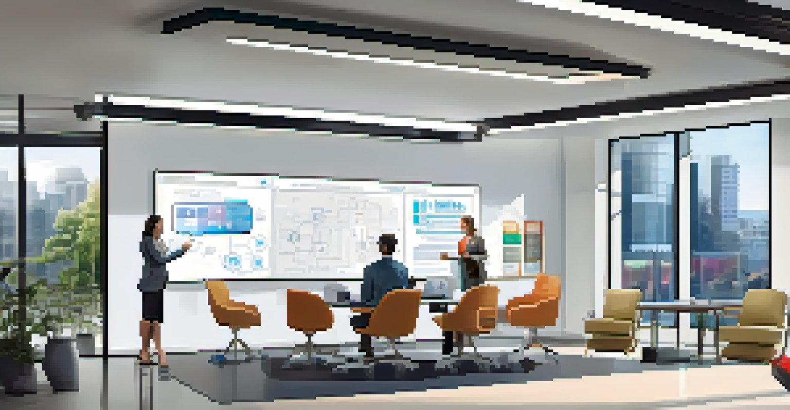 A modern workspace with professionals collaborating on health tech solutions, highlighting the rise of telemedicine.