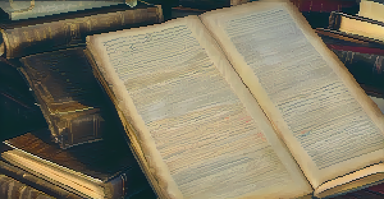 A close-up of an aged historical document being archived, surrounded by books and artifacts in warm lighting.