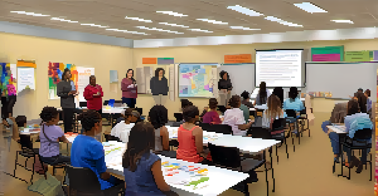 Parents and educators participating in a workshop about special education resources, fostering community involvement.