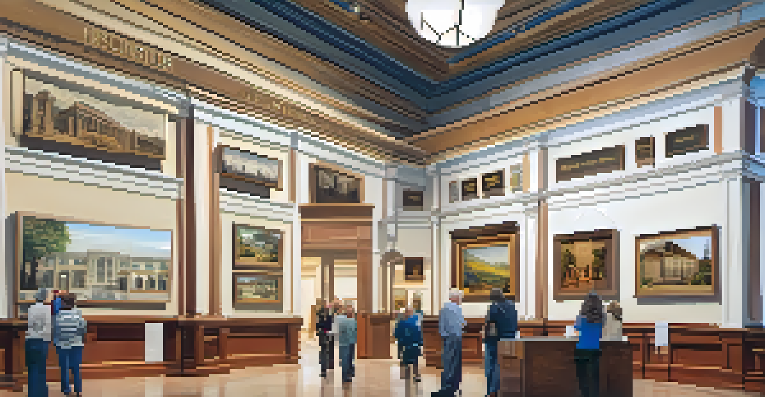 Inside the San Mateo County History Museum, featuring high ceilings and exhibits that engage families with historical artifacts.