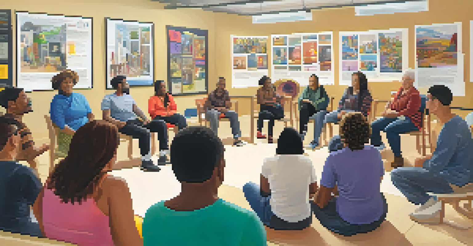 A community workshop in Redwood City, with diverse participants engaged in a discussion about inclusion and diversity.