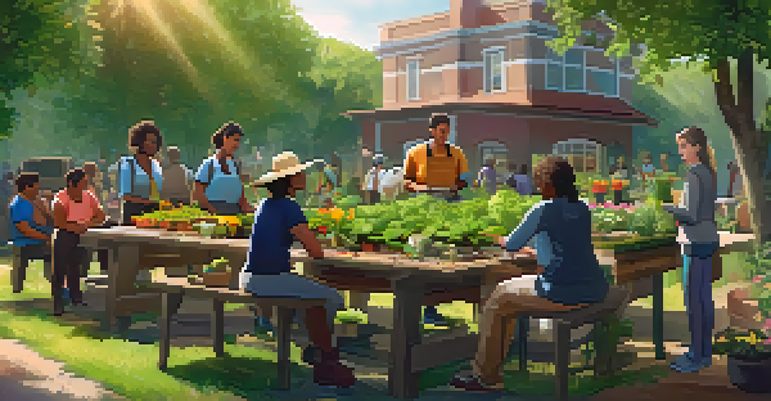 A group of participants observing a gardening expert demonstrating composting techniques at an urban farming workshop in a park.