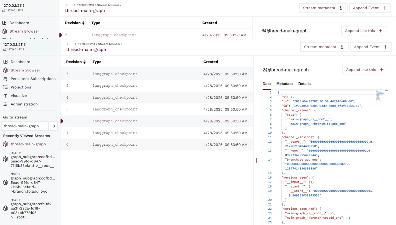 KurrentDB with LangGraph