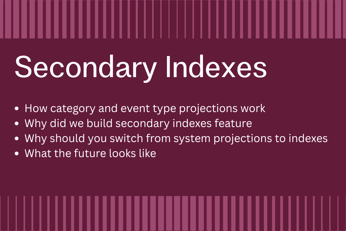 Secondary Indexes in KurrentDB: Default Indexes