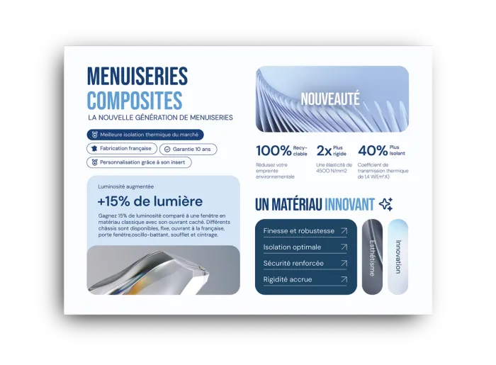 Spécial Habitat (7/10) — for Olivier Leroy — Strategy,Illustration — Dépliant, Impression, Dibond, Stand de foire, Bento design — by Alexis Oulès — Brand & UX/UI Designer