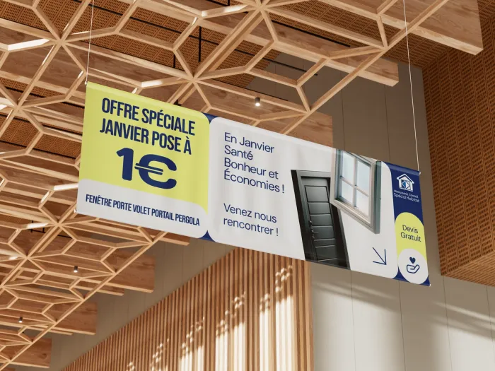 Spécial Habitat (6/10) — for Olivier Leroy — Strategy,Illustration — Dépliant, Impression, Dibond, Stand de foire, Bento design — by Alexis Oulès — Brand & UX/UI Designer