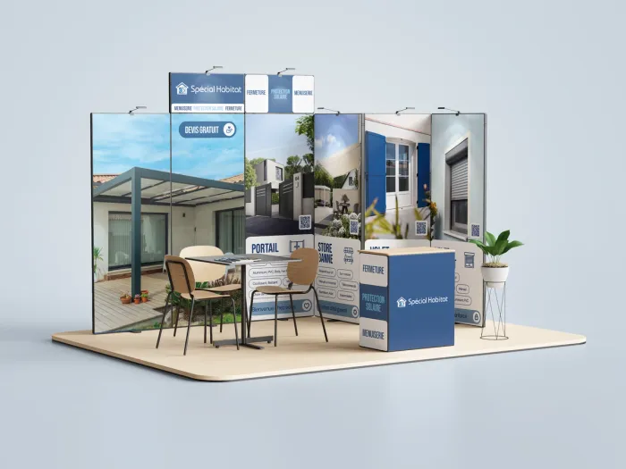 Spécial Habitat (4/10) — for Olivier Leroy — Strategy,Illustration — Dépliant, Impression, Dibond, Stand de foire, Bento design — by Alexis Oulès — Brand & UX/UI Designer