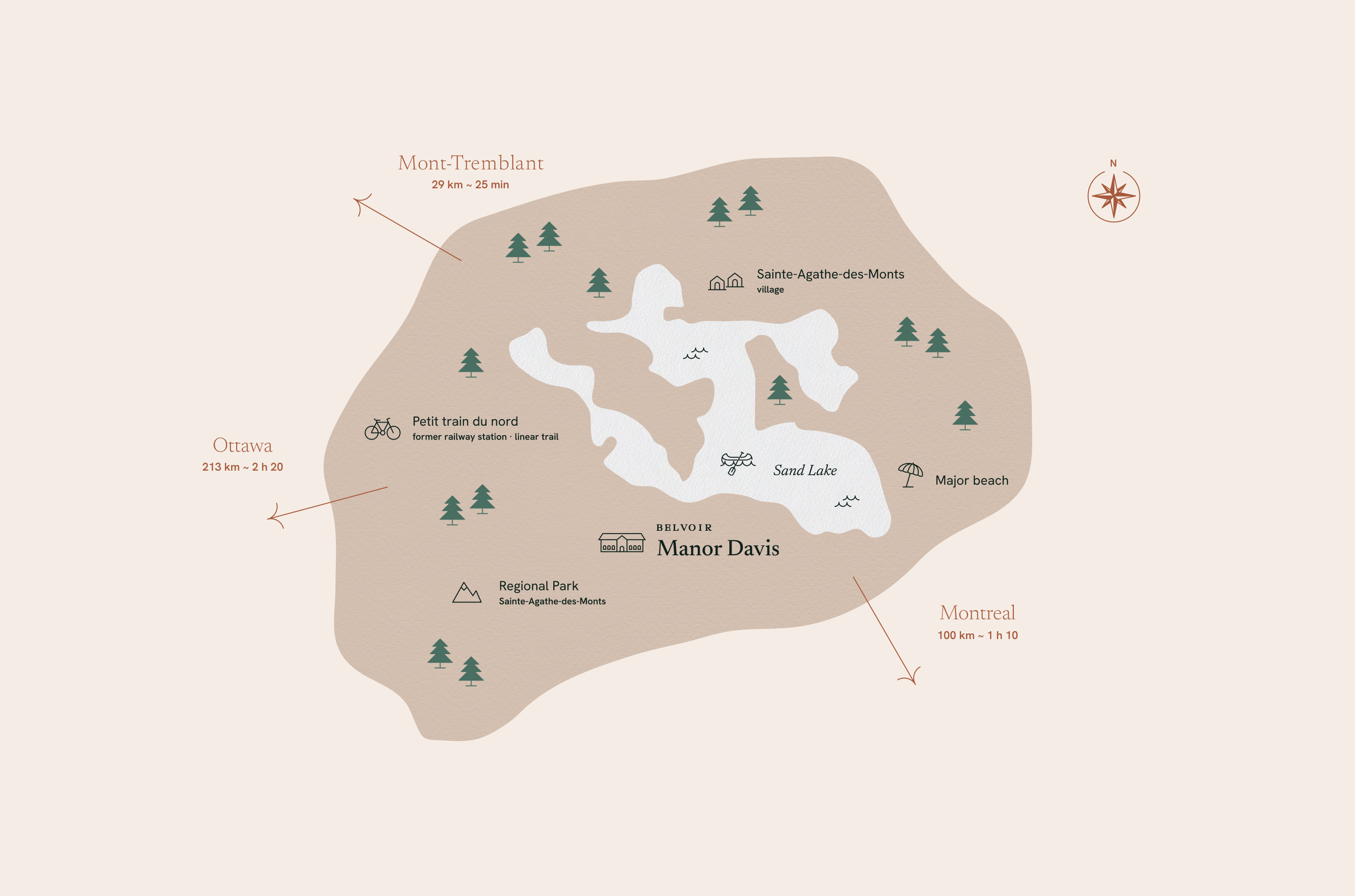 Map to Manoir Davis