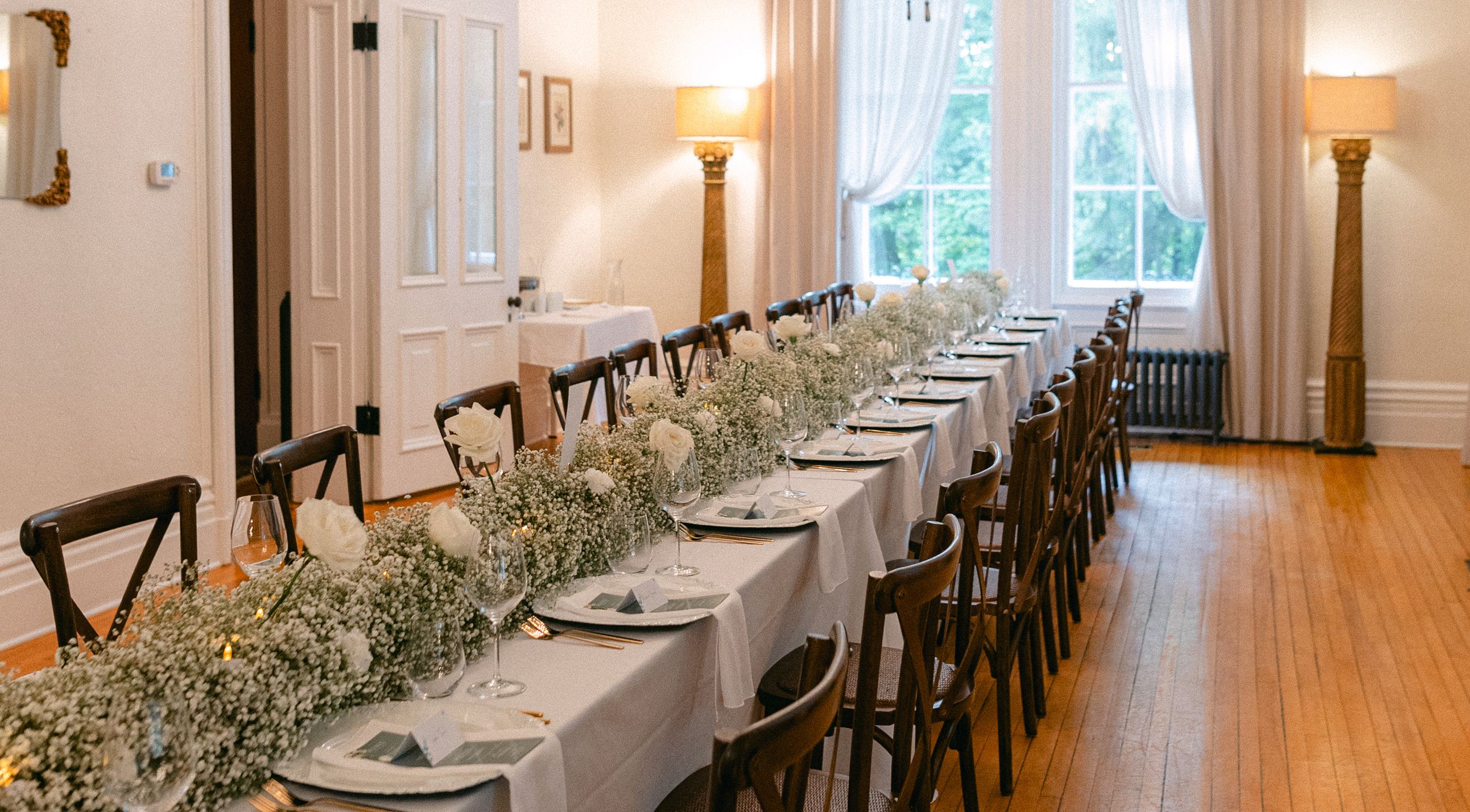 Table de réception repas intérieur