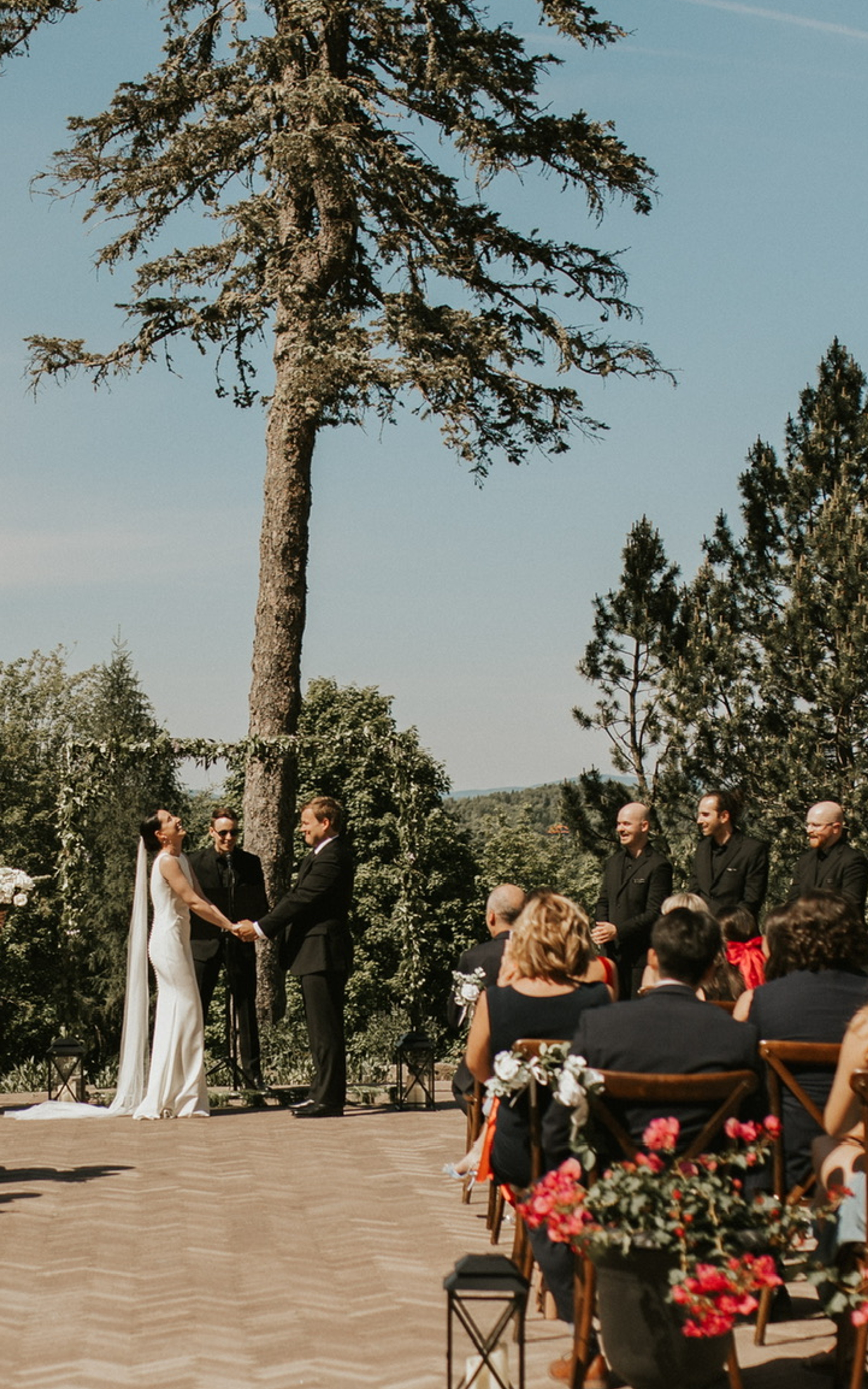 Wedding dress at Manoir Davis