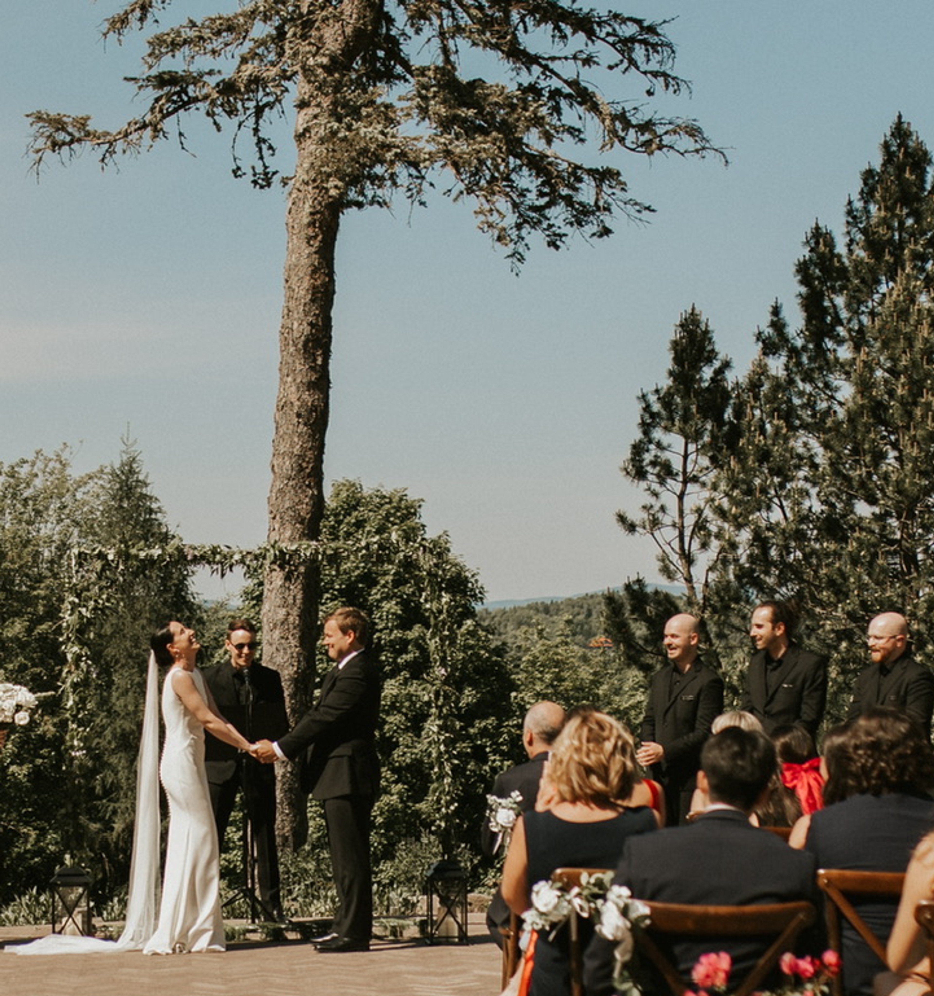 Wedding dress at Manoir Davis