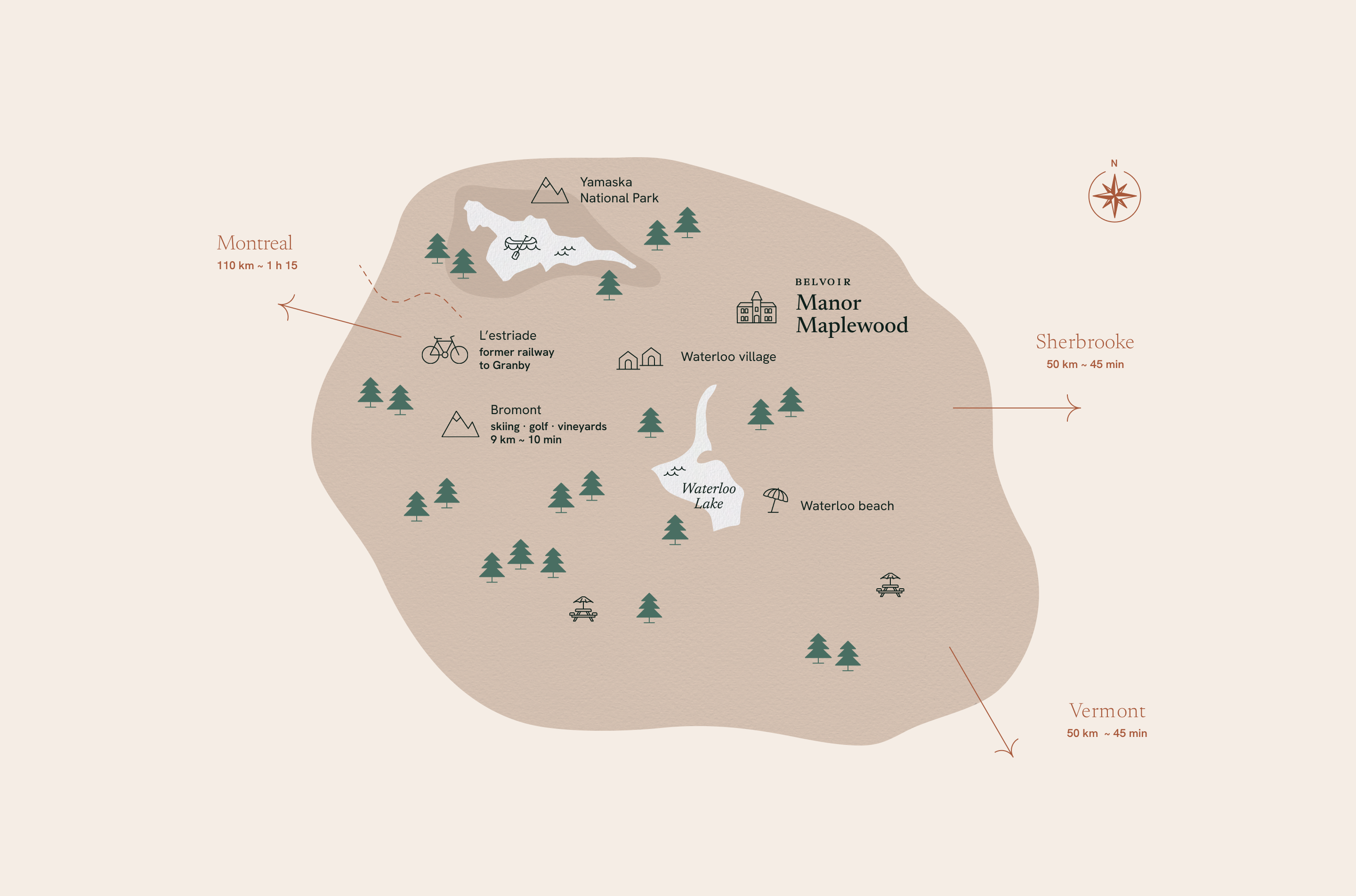 Map to Manoir Maplewood