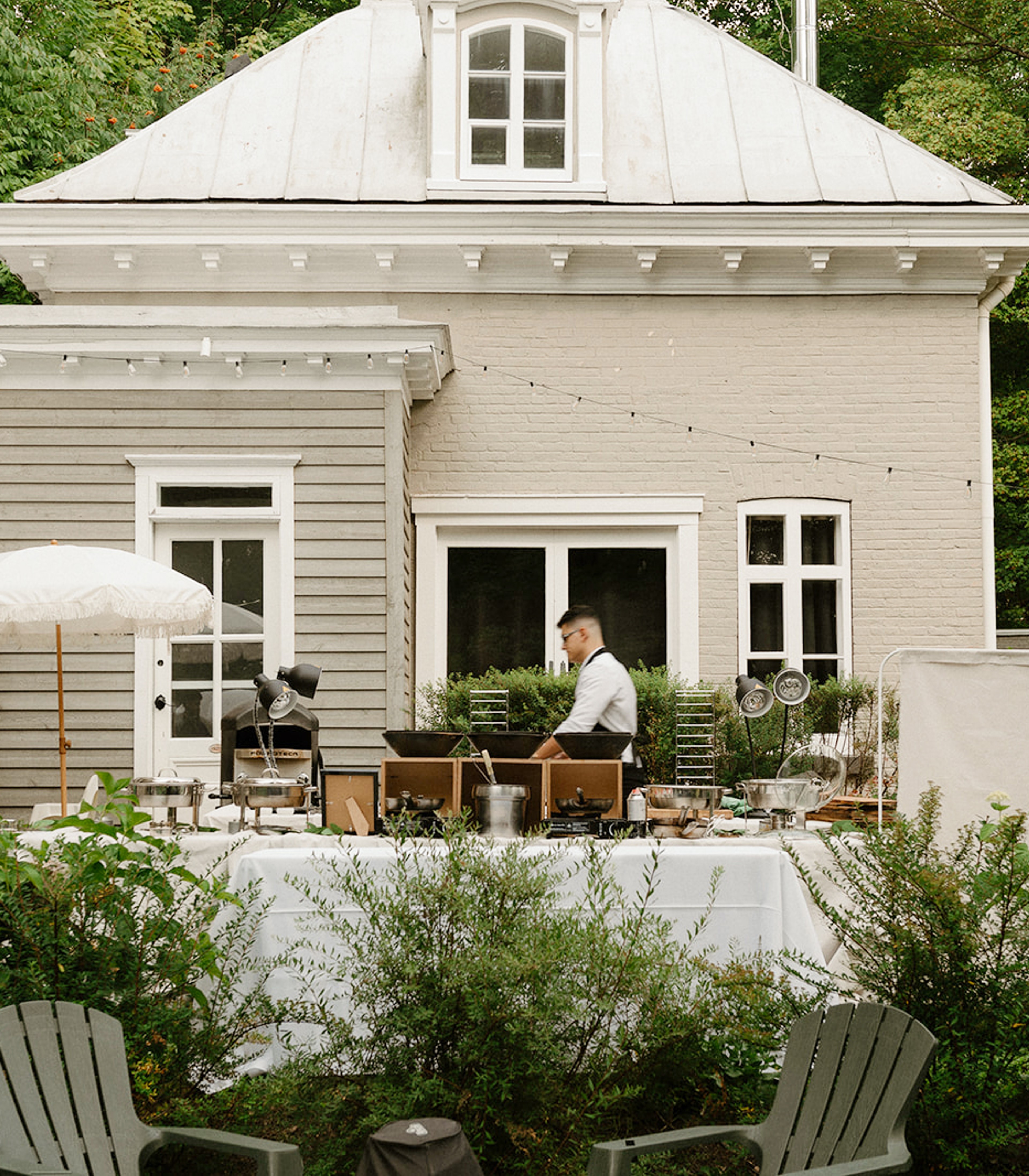 Traiteur dans le jardin
