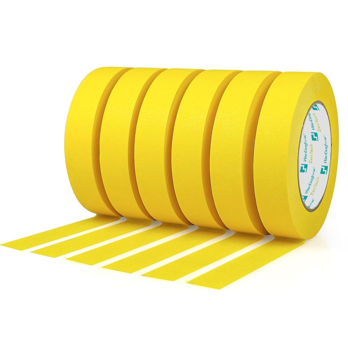 120°C Yellow Crepe Paper Washi Masking Tape - product photo