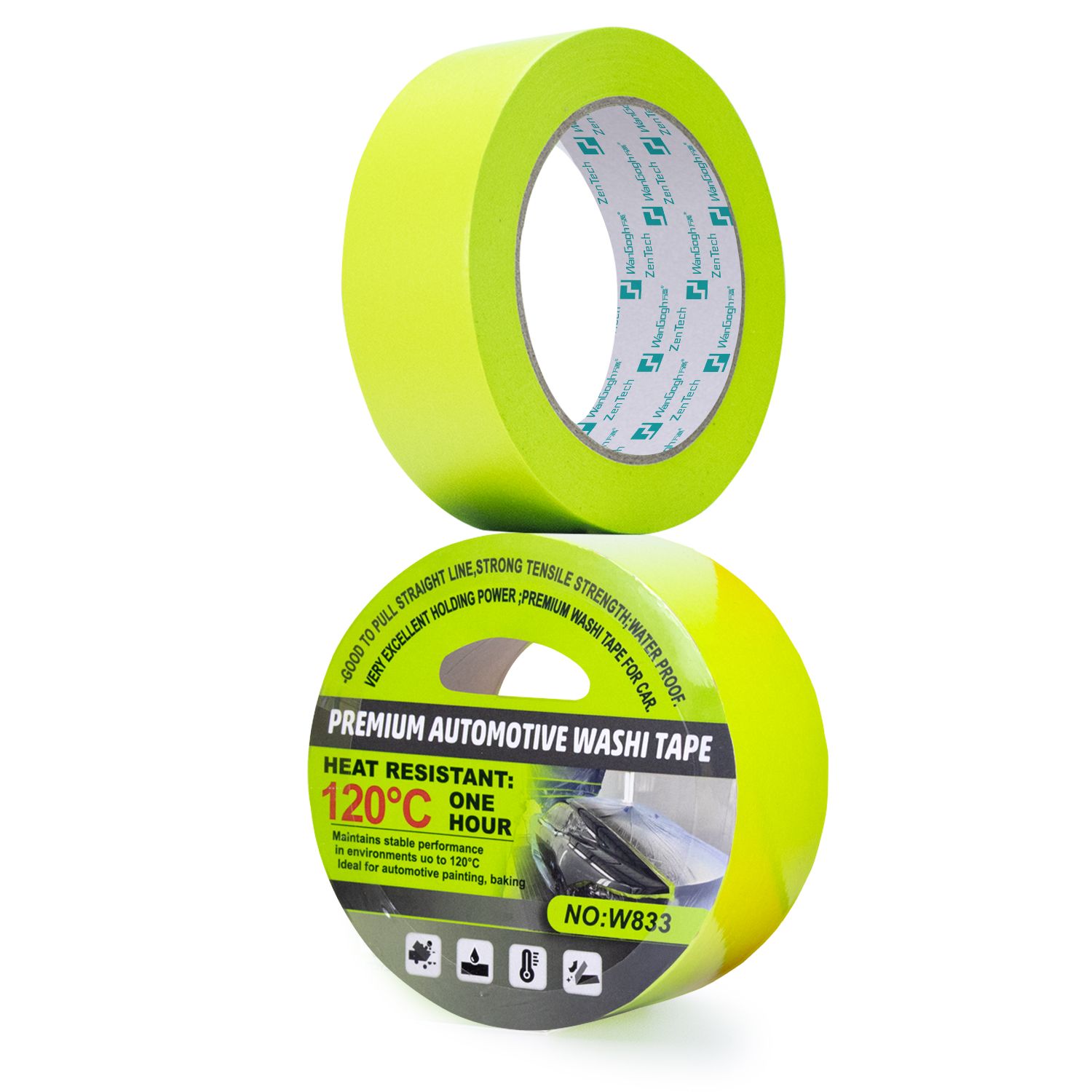 Green Rice Paper Washi Masking Tape - product photo
