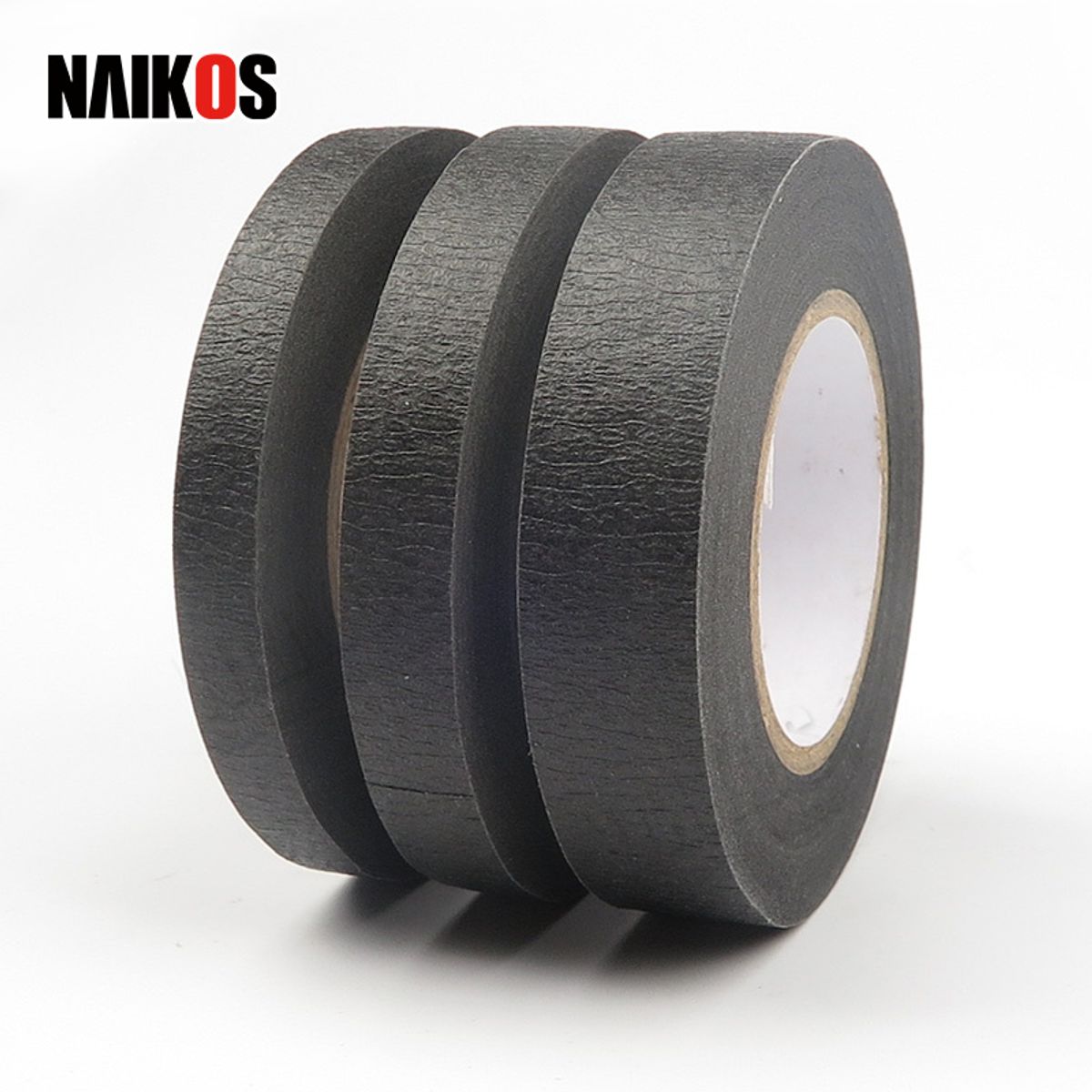 Black Crepe Paper Washi Masking Tape - product photo