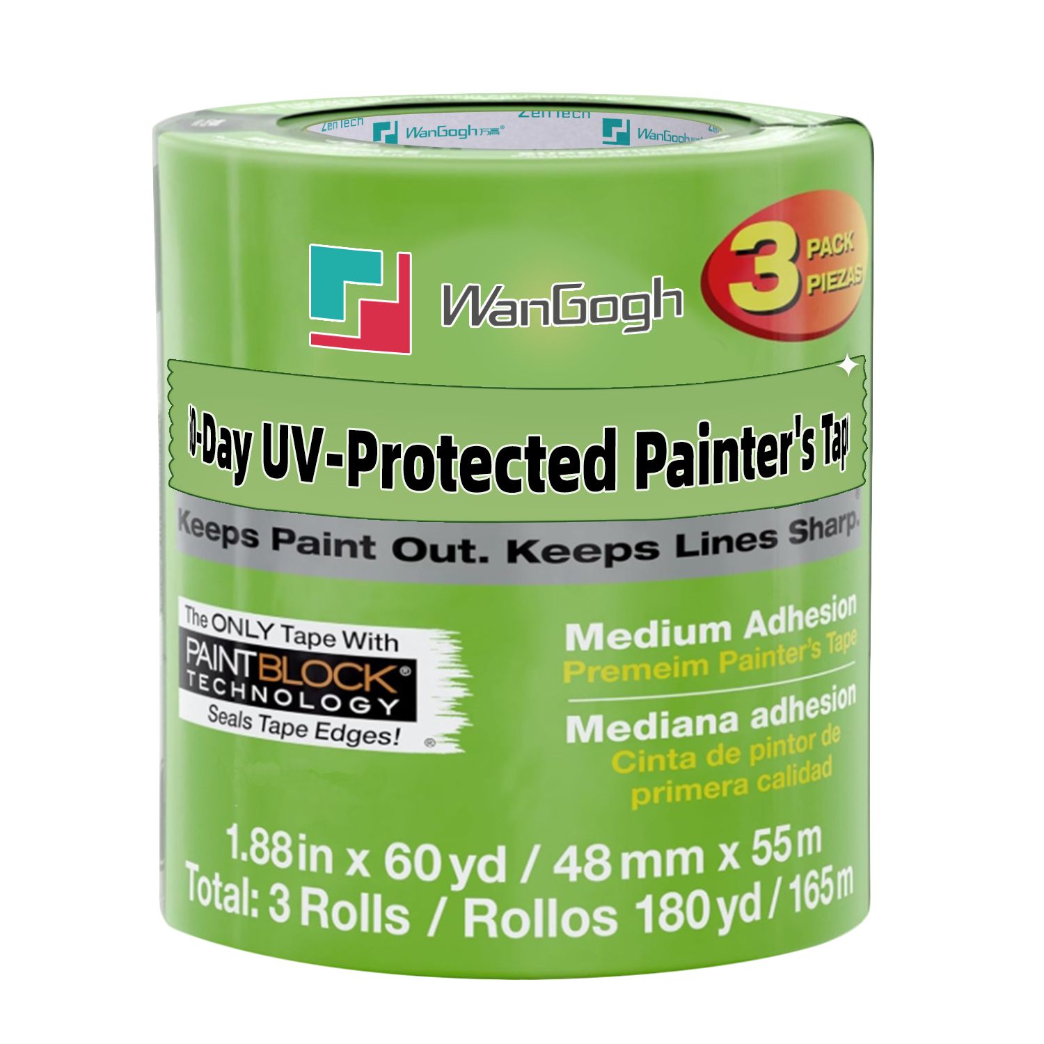 High-Temperature Green Crepe Paper Washi Masking Tape - product photo