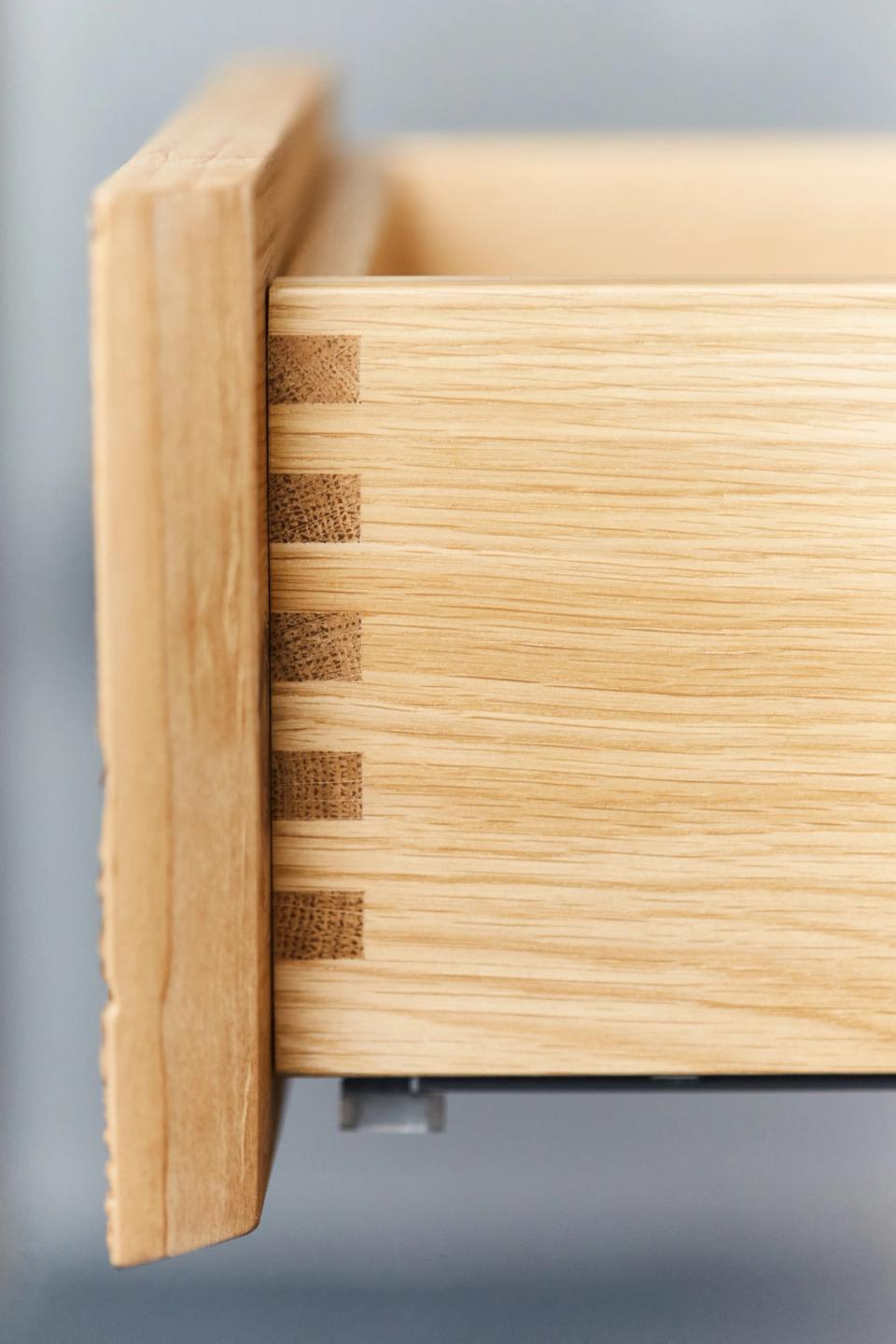 Zinkenverbindung Schublade, Handwerks-Detail