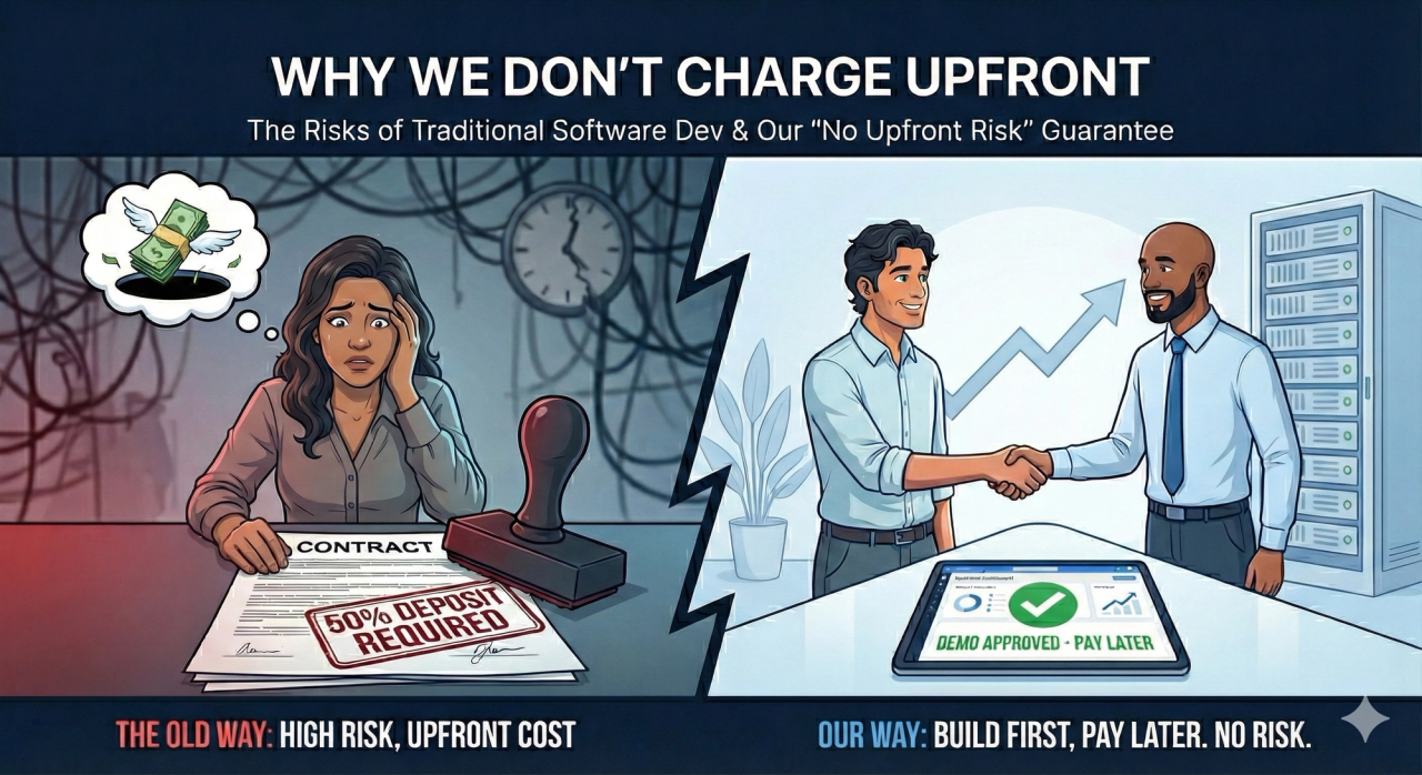 Traditional Upfront Risks vs. No Upfront Risk