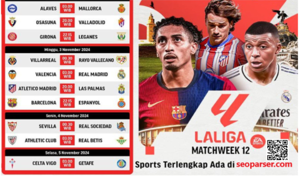 Pekan ke-12 La Liga 2024/25