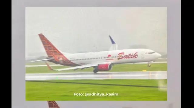 Terungkap Penyebab Pesawat Batik Air Mendarat Miring di Bandara Soekarno-Hatta