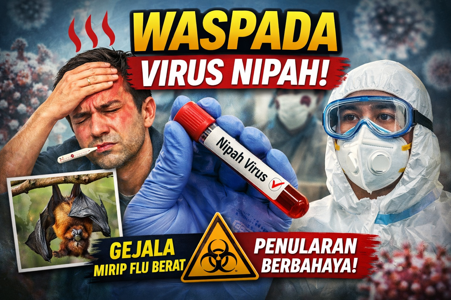 Ahli Ingatkan Ancaman Virus Nipah: Gejala Awal Sering Mirip Flu Berat