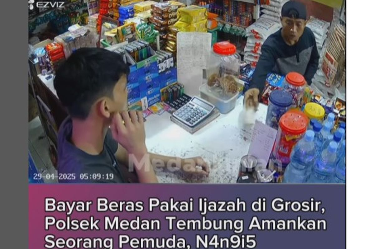 Pria Deli Serdang Ditangkap Usai Bayar Beras Pakai NEM